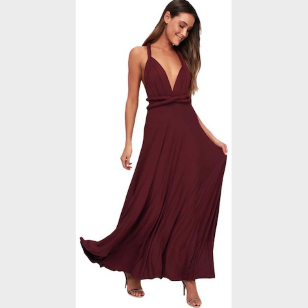 Burgandy Maxi Dress Versatile